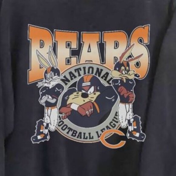 Vtg Chicago Bears X Looney Tunes Sweatshirt NFL Chicago Bears Football Shirt - Picture 2 of 3